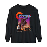 Contra Retro Game Arnold Schwarzenegger Unisex Garment-dyed Long Sleeve T-Shirt