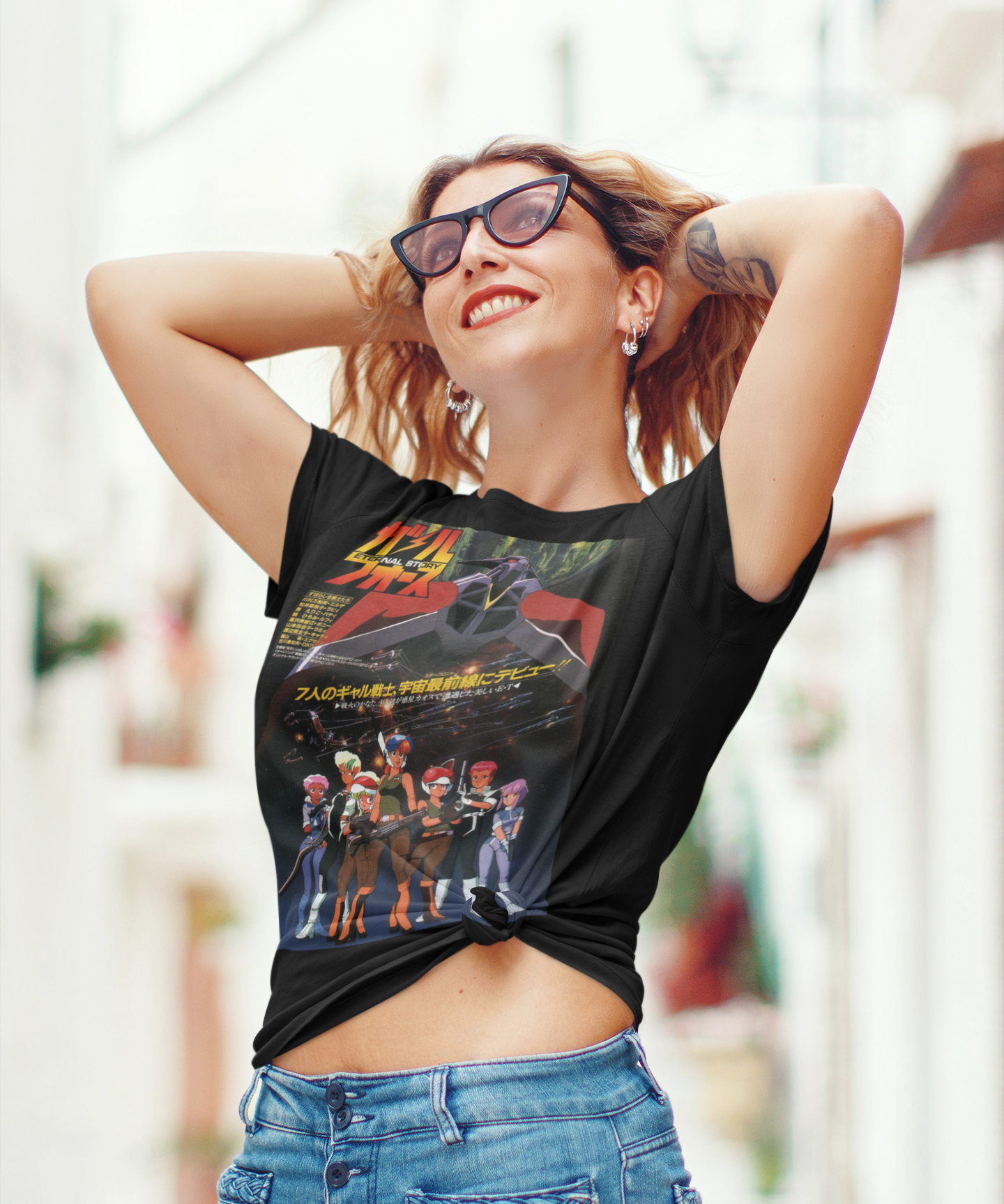 Gall Force Eternal Story Graphic T-Shirt | Retro 80s Anime Sci-Fi Tee | RetroPunkDesign - Retro Punk Design 