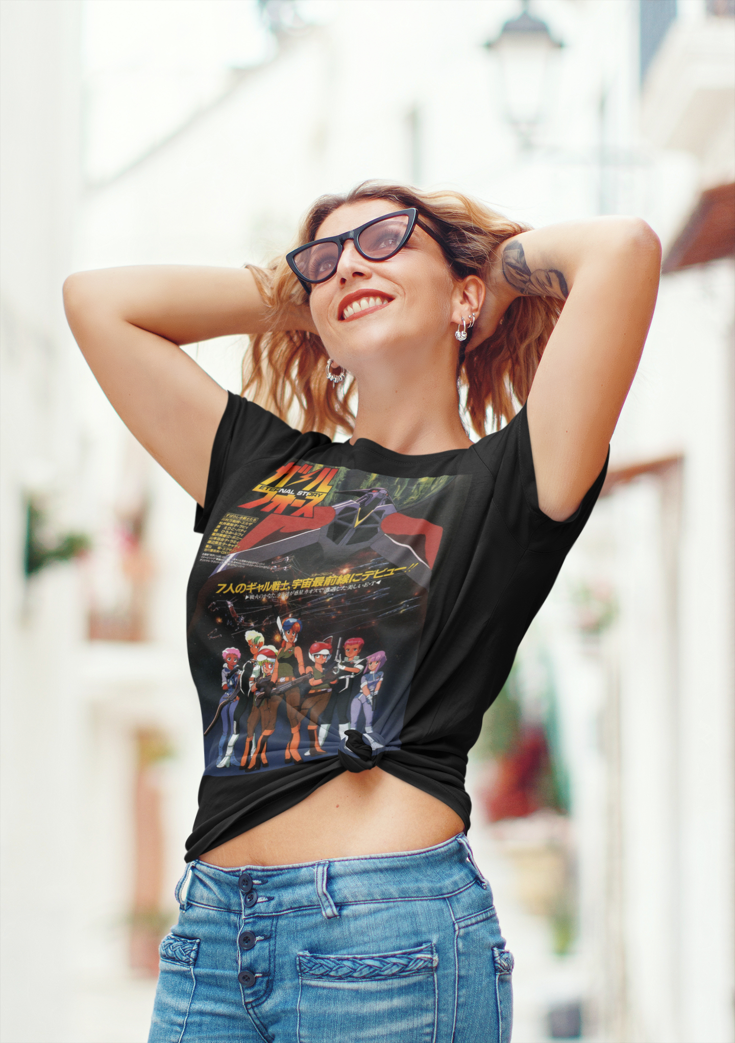 Gall Force Eternal Story Graphic T-Shirt | Retro 80s Anime Sci-Fi Tee | RetroPunkDesign - Retro Punk Design 