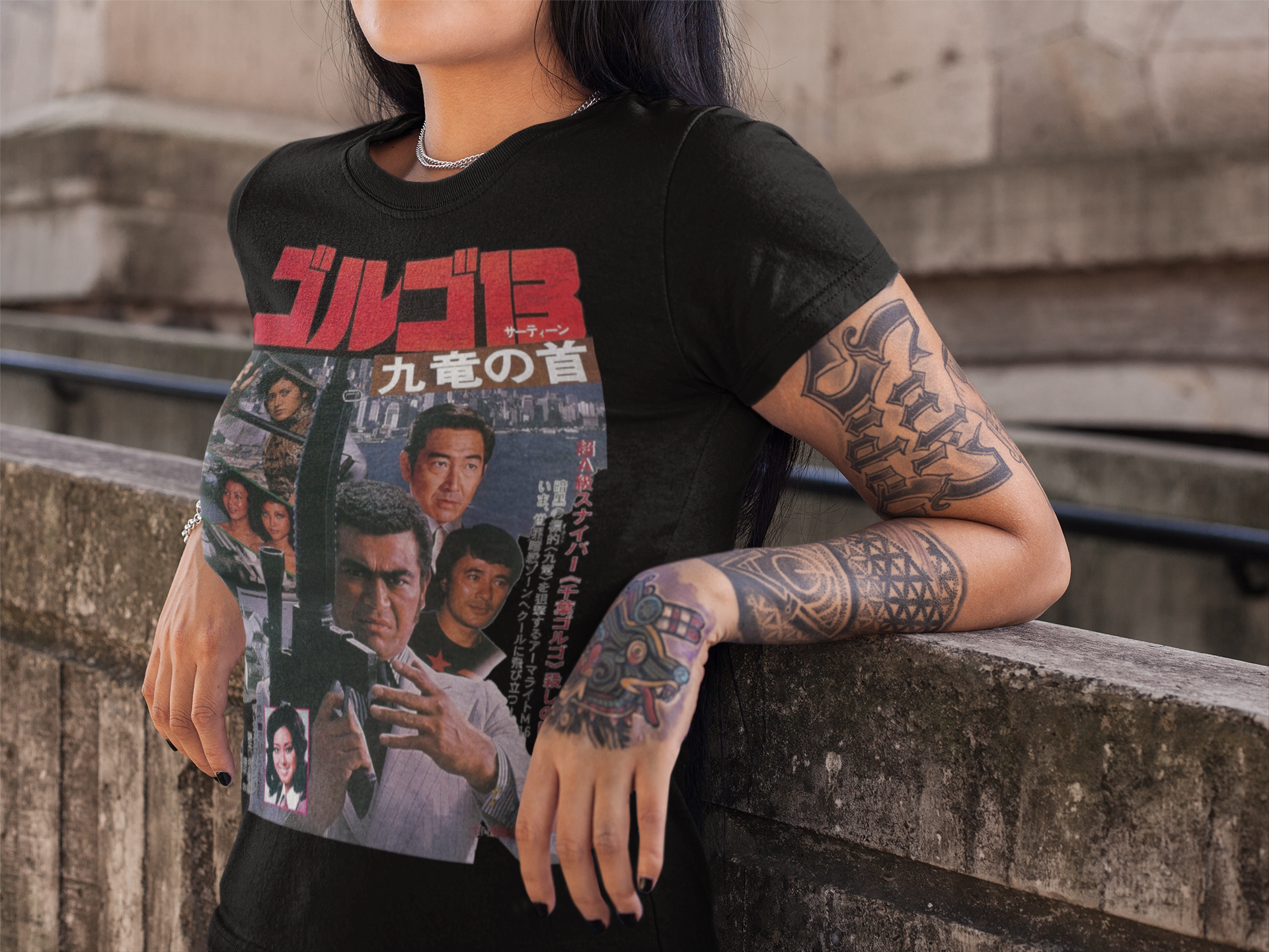 Golgo 13: Assignment Kowloon 1977 Graphic Tee - Retro Punk Design 