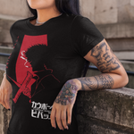 Cowboy Bebop Spike Spiegel Graphic T-Shirt | Retro Anime Sci-Fi Polyester Tee | RetroPunkDesign - Retro Punk Design 