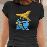 Final Fantasy 1987 Black Mage Graphic T-Shirt | Retro JRPG Pixel Art Tee | RetroPunkDesign