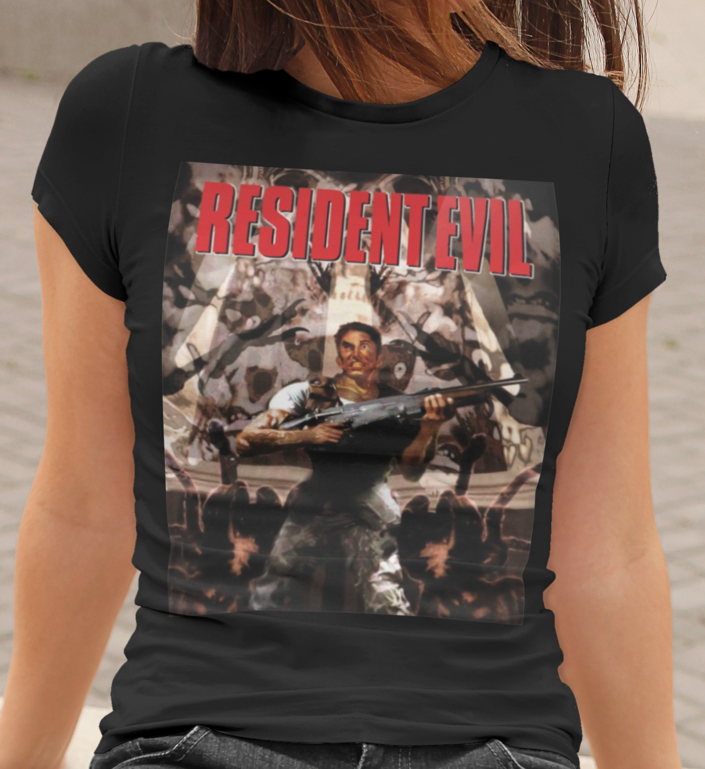 Resident Evil Graphic T-Shirt  Polyester Survival Horror Gamer Tee  Retro Capcom Apparel  RetroPunkDesign