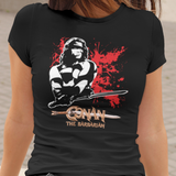 Conan The Barbarian Graphic T-Shirt | Arnold Schwarzenegger Retro Fantasy Tee | RetroPunkDesign