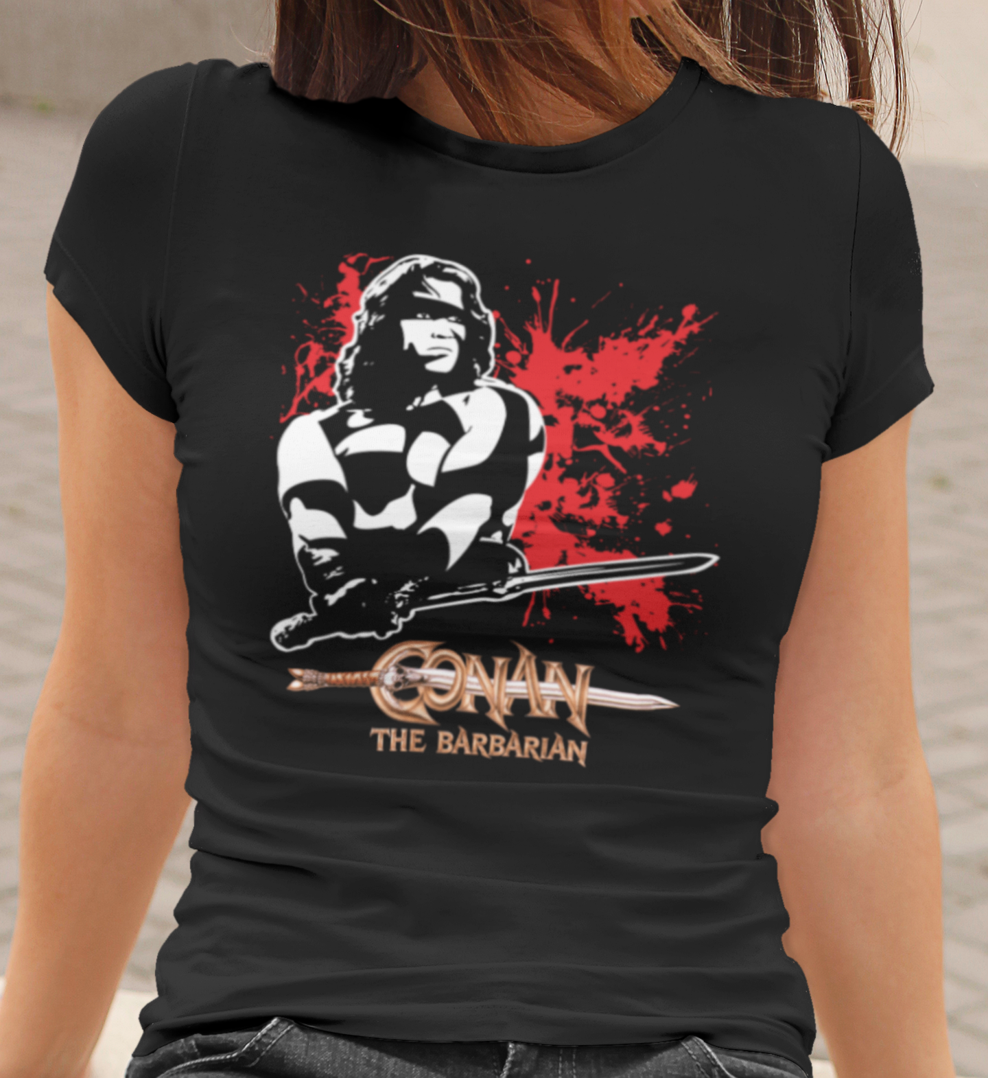 Conan The Barbarian Graphic T-Shirt | Arnold Schwarzenegger Retro Fantasy Tee | RetroPunkDesign