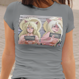 Dominion Tank Police Puma Sisters Mug Shot Graphic T-Shirt  80s Cyberpunk Anime Tee  RetroPunkDesign