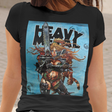 Heavy Metal Blade Babe Graphic T-Shirt  80s Fantasy Magazine Art Tee  RetroPunkDesign