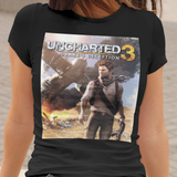 Uncharted 3: Drake’s Deception Graphic T-Shirt | PlayStation Adventure Game Tee | RetroPunkDesign