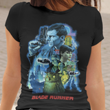 Blade Runner 1982 Graphic T-Shirt | Harrison Ford & Rutger Hauer Sci-Fi Movie Tee | RetroPunkDesign