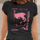 Cowboy Bebop Spike Spiegel Graphic T-Shirt | Retro Anime Space Cowboy Tee | RetroPunkDesign - Retro Punk Design 