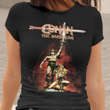 Conan The Barbarian Graphic T-Shirt | Arnold Schwarzenegger Retro Fantasy Tee | RetroPunkDesign