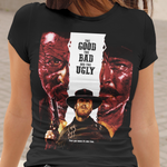 The Good The Bad and The Ugly Graphic T-Shirt | Clint Eastwood Retro Western Polyester Tee | RetroPunkDesign - Retro Punk Design 