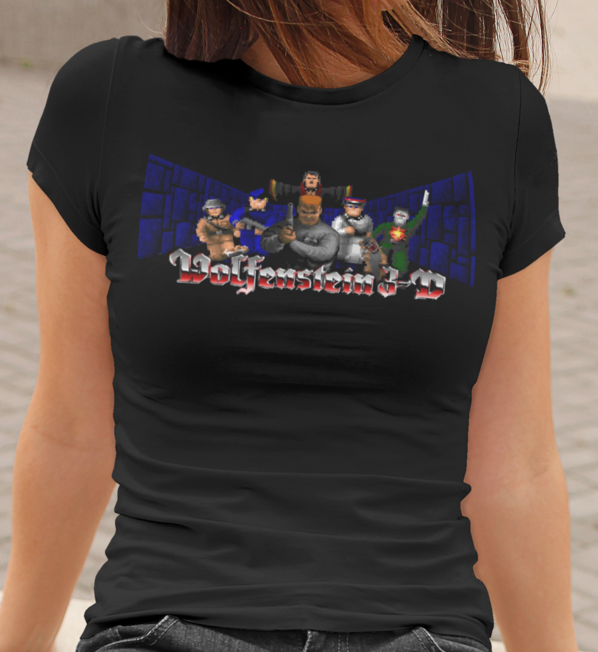 Wolfenstein 3D Graphic Tee - Retro Punk Design 