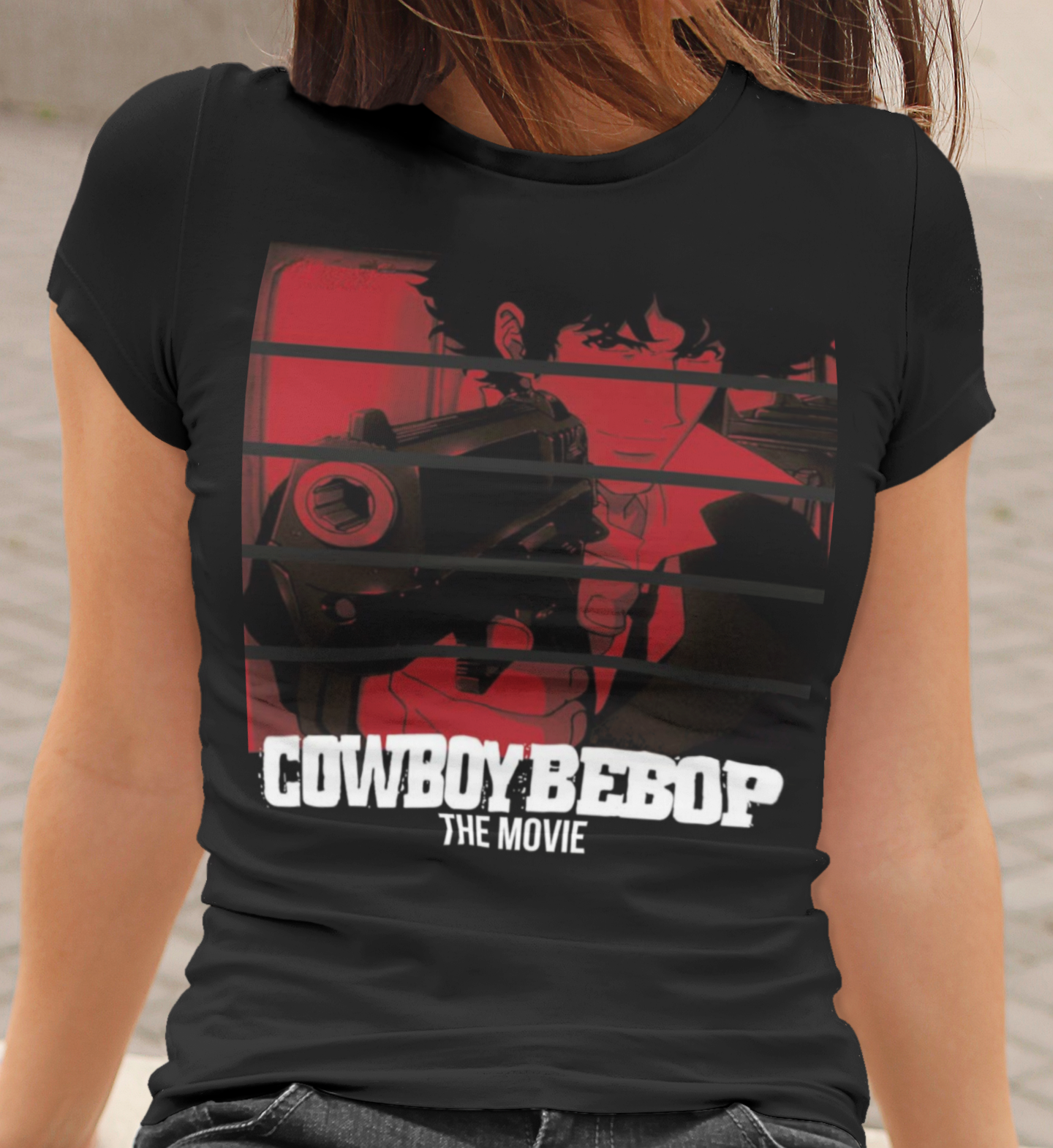 Cowboy Bebop Spike Spiegel Graphic T-Shirt | Retro Anime Space-Noir Tee | RetroPunkDesign - Retro Punk Design 