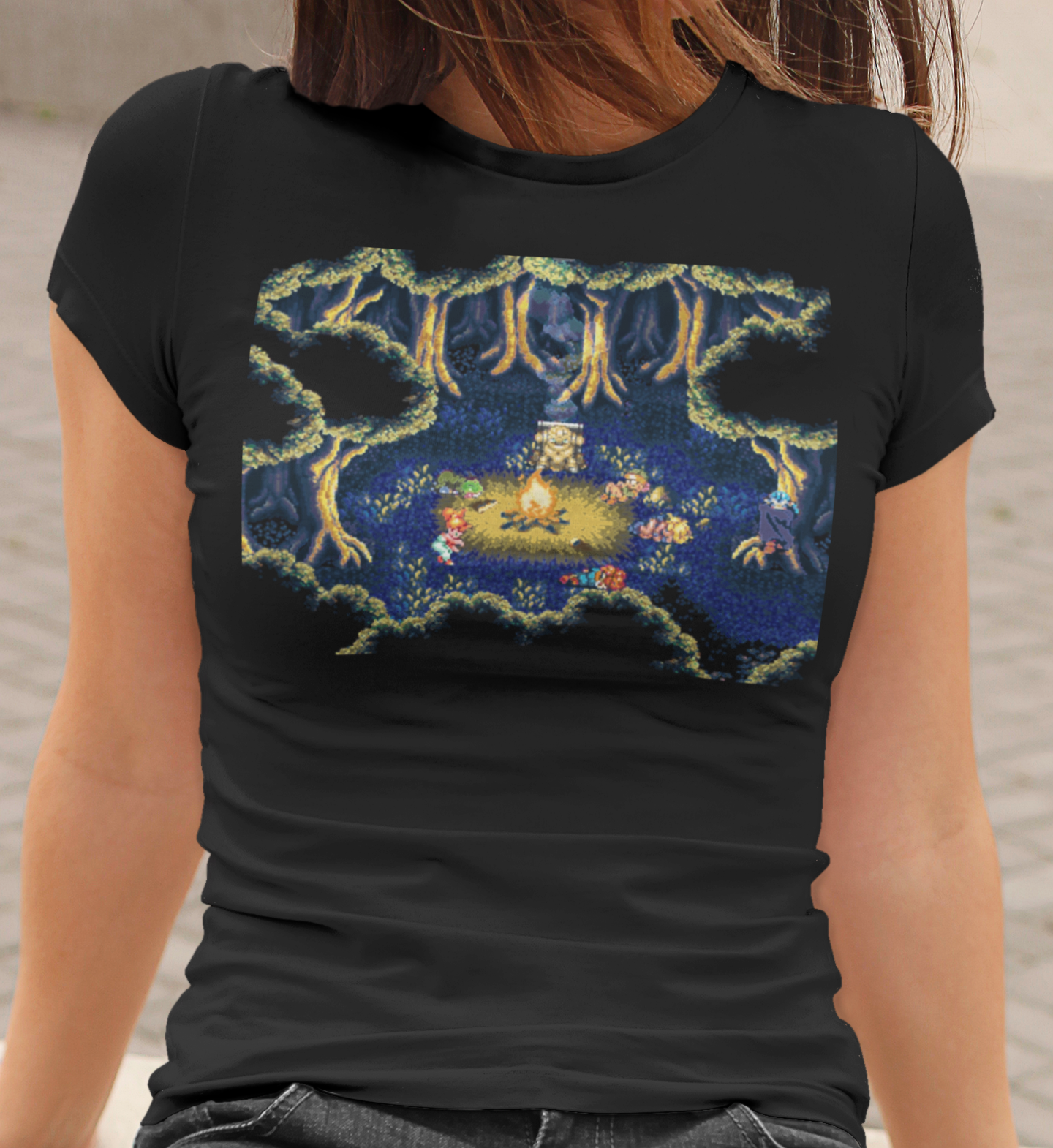 Chrono Trigger Fiona’s Forest Graphic T-Shirt | Retro SNES JRPG Fantasy Tee | RetroPunkDesign - Retro Punk Design 
