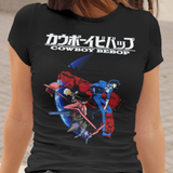 Cowboy Bebop Spike Spiegel Graphic T-Shirt | Retro Anime Space-Noir Tee | RetroPunkDesign - Retro Punk Design 