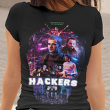 Hackers 1995 Graphic T-Shirt | Retro Cyberpunk Polyester Movie Tee | RetroPunkDesign