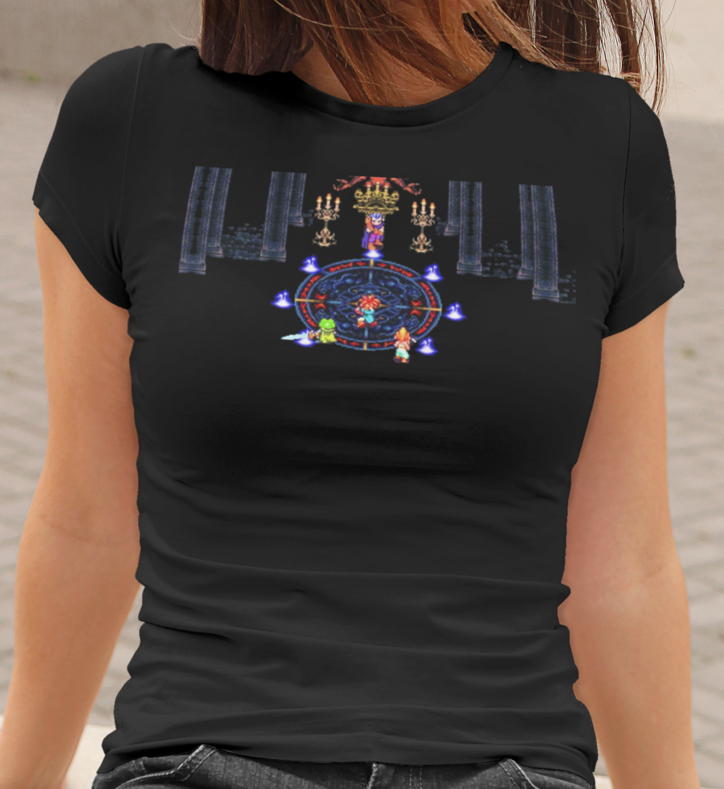 Chrono Trigger Magus Castle Battle Graphic T-Shirt | Retro JRPG SNES Gaming Tee | RetroPunkDesign