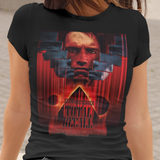 Total Recall Graphic T-Shirt | Arnold Schwarzenegger Retro Sci-Fi Polyester Tee | RetroPunkDesign - Retro Punk Design 