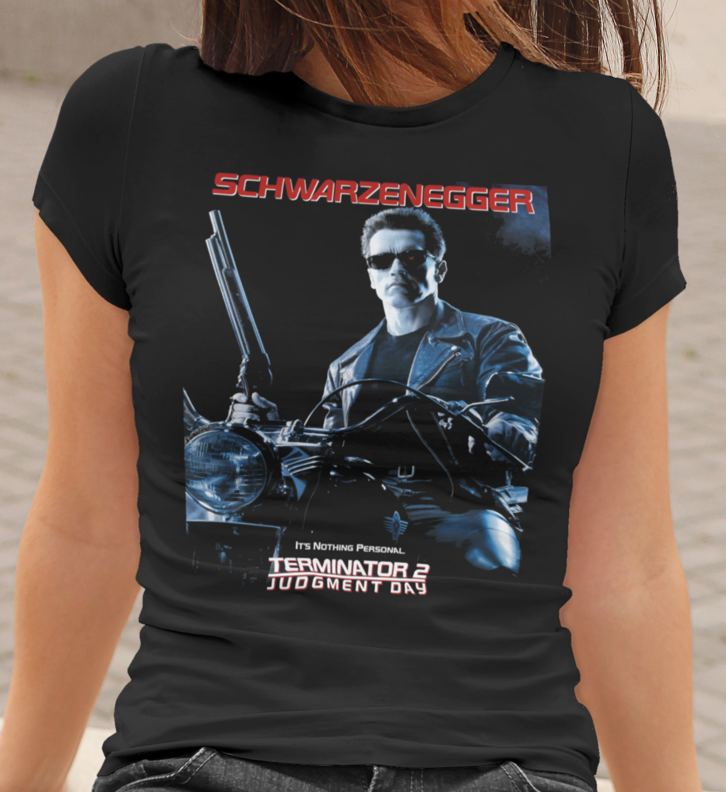 Terminator 2 Judgment Day Thumbs Up Graphic T-Shirt | Arnold Schwarzenegger 1991 Sci-Fi Tee | RetroPunkDesign