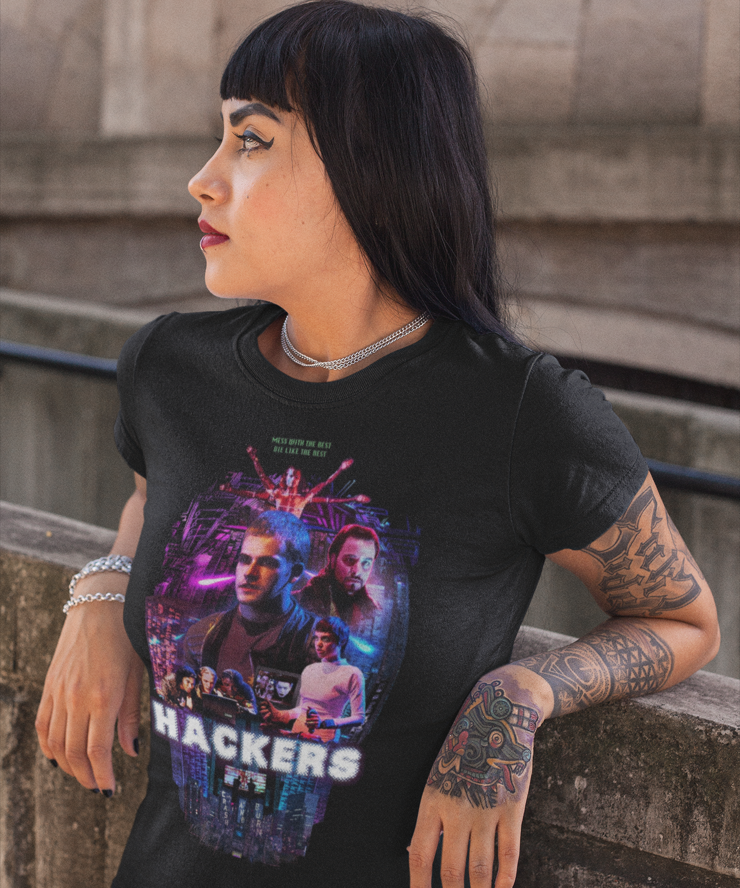 Hackers 1995 Graphic T-Shirt | Retro Cyberpunk Cult Movie Tee | RetroPunkDesign