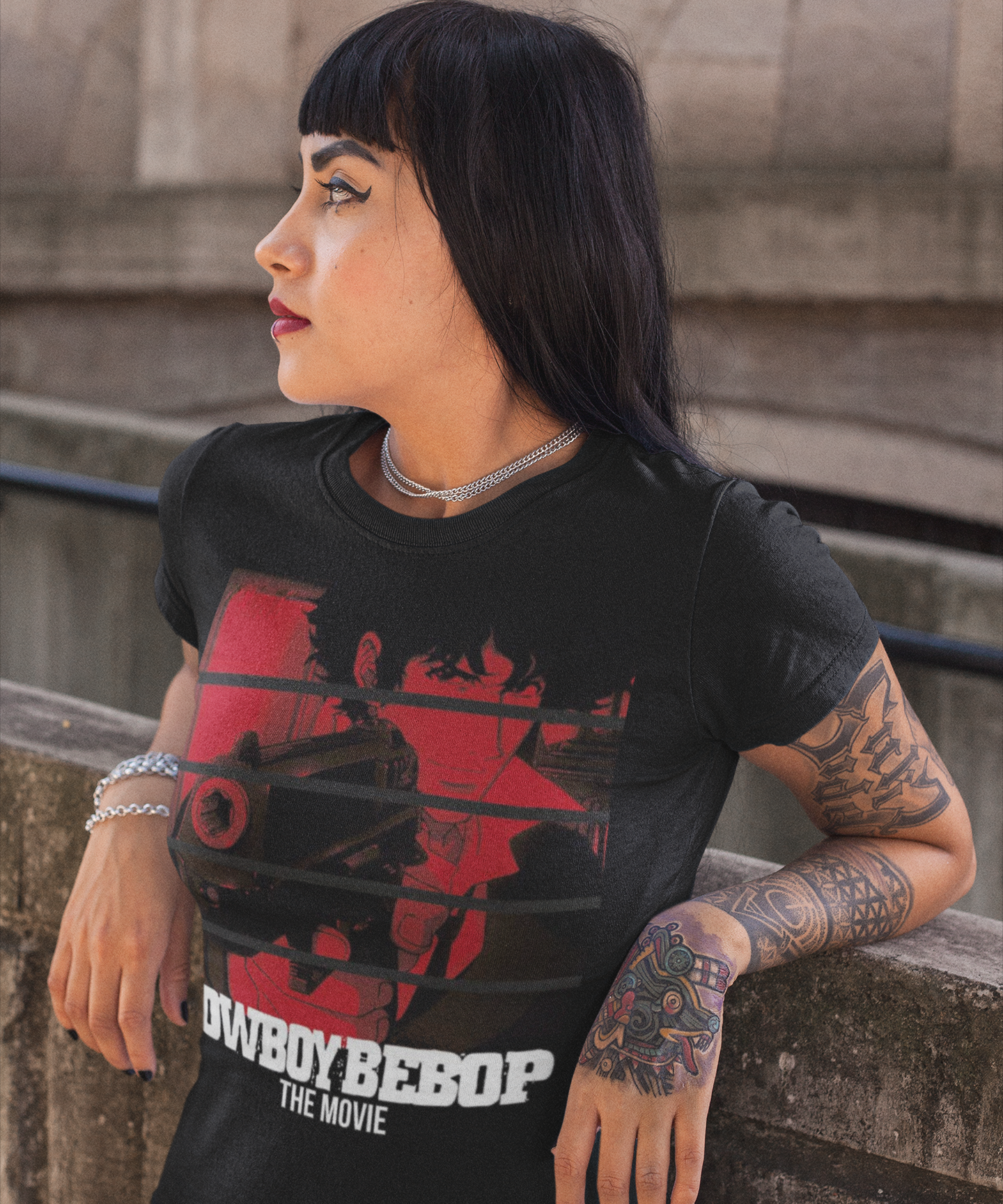 Cowboy Bebop Spike Spiegel Graphic T-Shirt | Retro Anime Space-Noir Tee | RetroPunkDesign - Retro Punk Design 