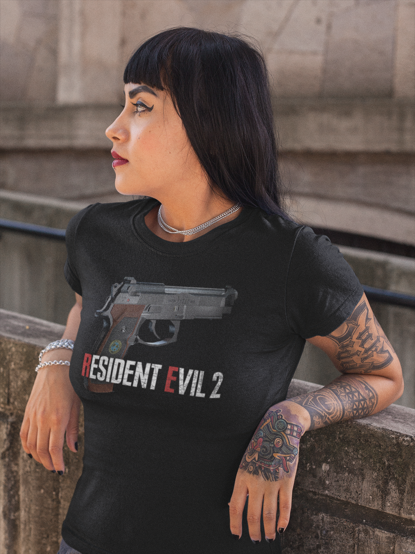 Resident Evil 2 Graphic T-Shirt | Retro Survival Horror Raccoon City Tee | RetroPunkDesign - Retro Punk Design 
