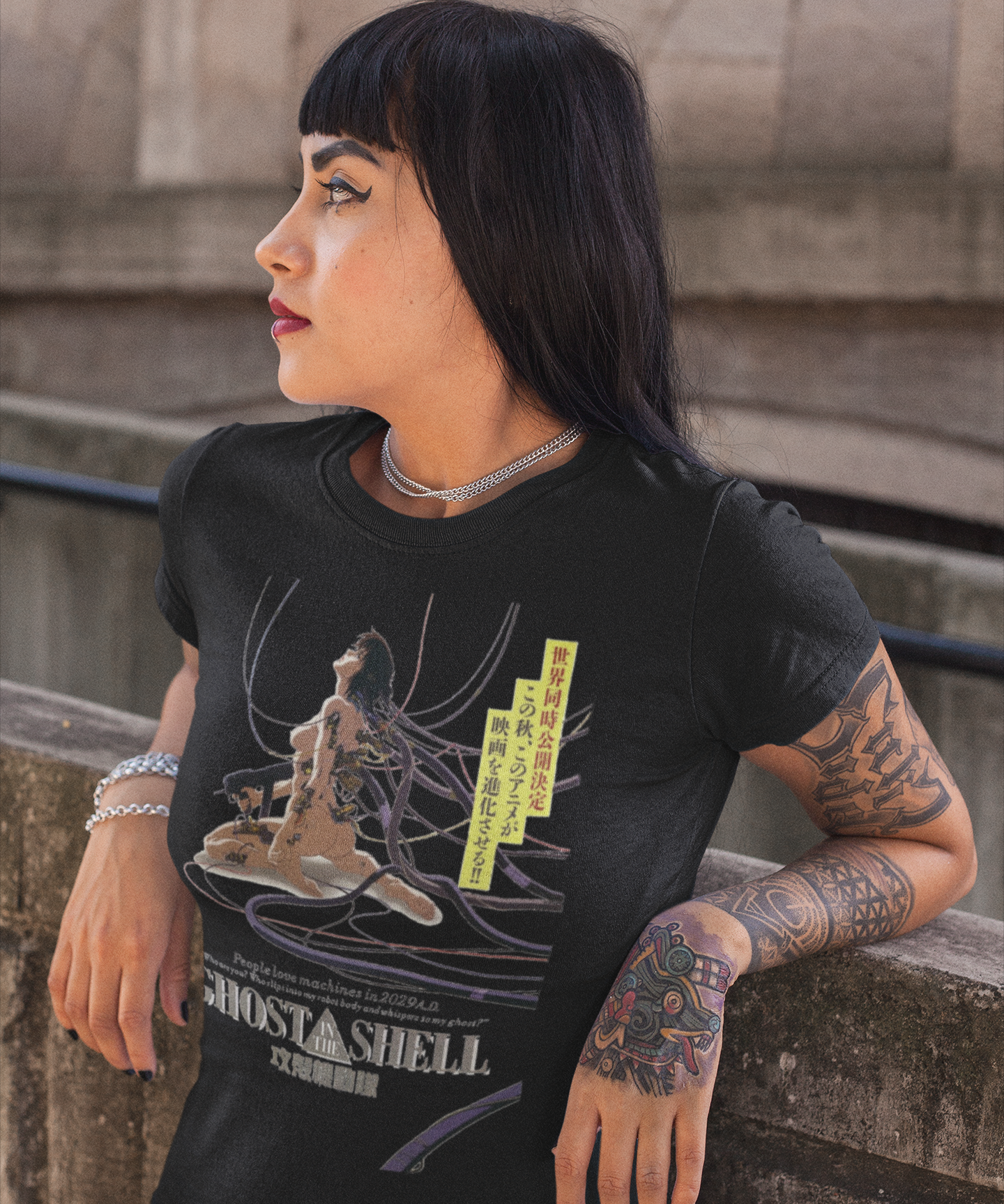 Ghost in the Shell 1995 Graphic T-Shirt | Retro Cyberpunk Anime Tee - Retro Punk Design 