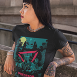 Predator 1987 Arnold Schwarzenegger Graphic T-Shirt | Retro Action Sci-Fi Polyester Tee | RetroPunkDesign - Retro Punk Design 