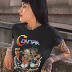 Contra NES Graphic T-Shirt | Retro Run and Gun 8-Bit Gaming Tee | RetroPunkDesign - Retro Punk Design 