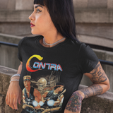 Contra NES Graphic T-Shirt | Retro Run and Gun 8-Bit Gaming Tee | RetroPunkDesign - Retro Punk Design 