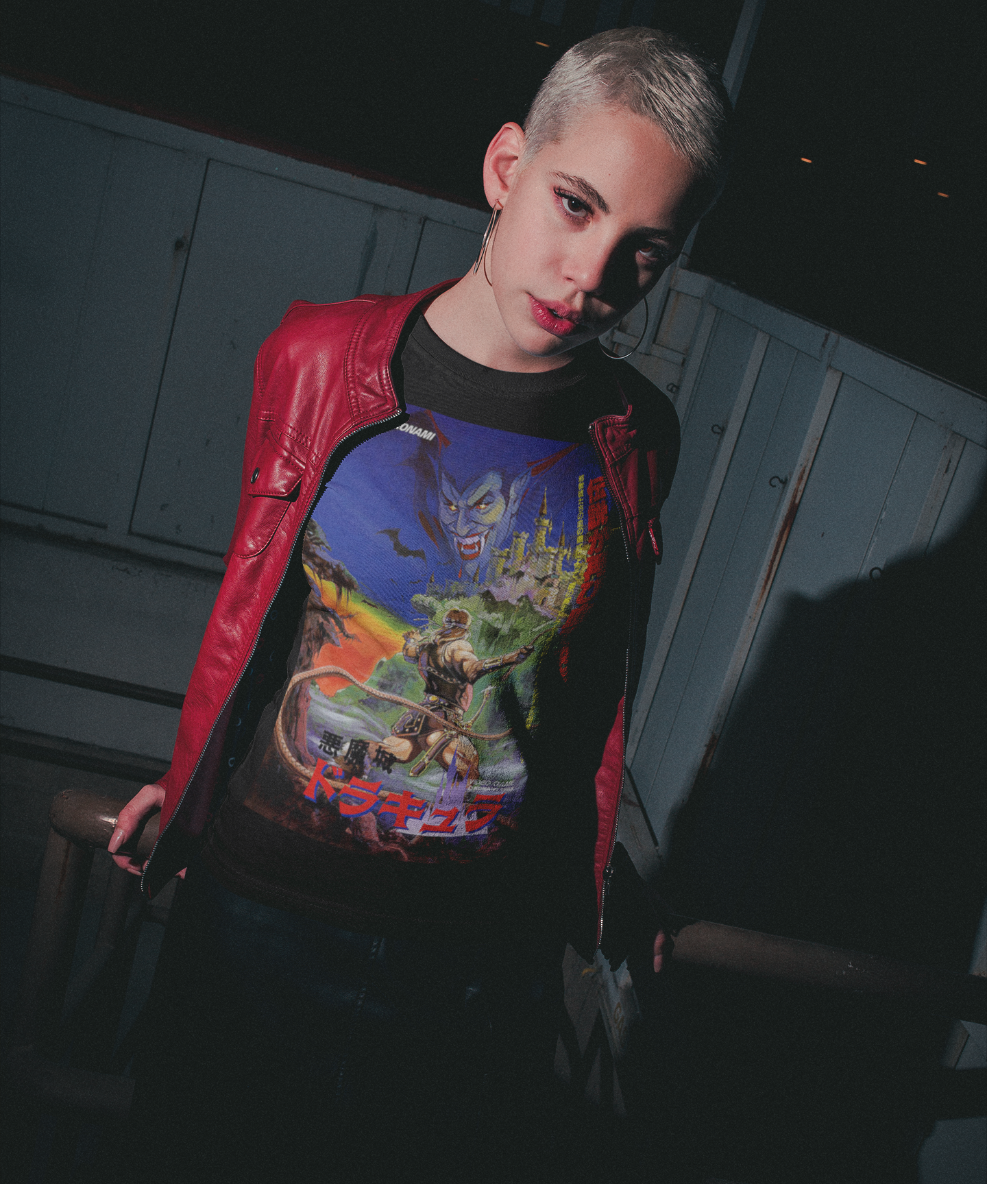 Castlevania Graphic T-Shirt | Retro Gothic Vampire Hunter Polyester Tee | RetroPunkDesign