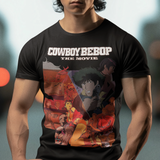 Cowboy Bebop The Movie Graphic T-Shirt | Retro Anime Sci-Fi Action Tee | RetroPunkDesign - Retro Punk Design 
