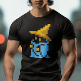 Final Fantasy 1987 Black Mage Graphic T-Shirt | Retro JRPG Pixel Art Tee | RetroPunkDesign