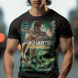 Uncharted: Drake’s Fortune Graphic T-Shirt | Retro PlayStation Adventure Game Tee | RetroPunkDesign