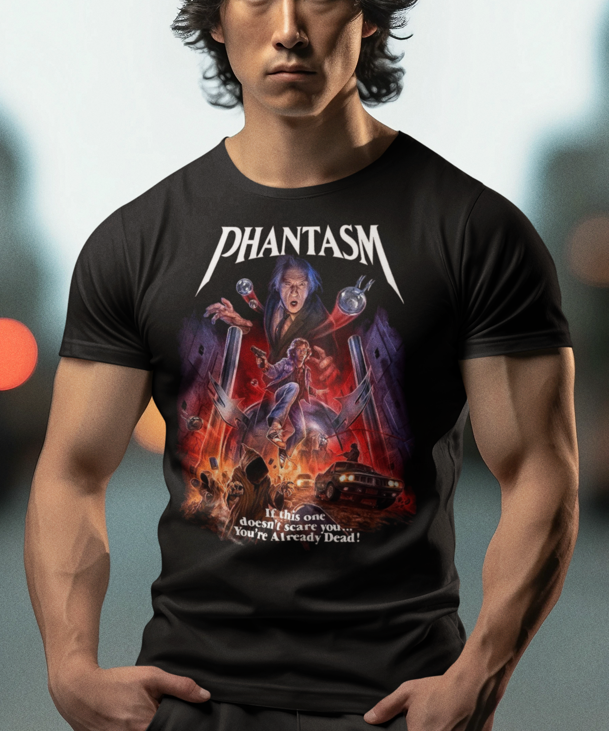 Phantasm Graphic T-Shirt | 1979 Tall Man Horror Movie Polyester Tee | RetroPunkDesign - Retro Punk Design 