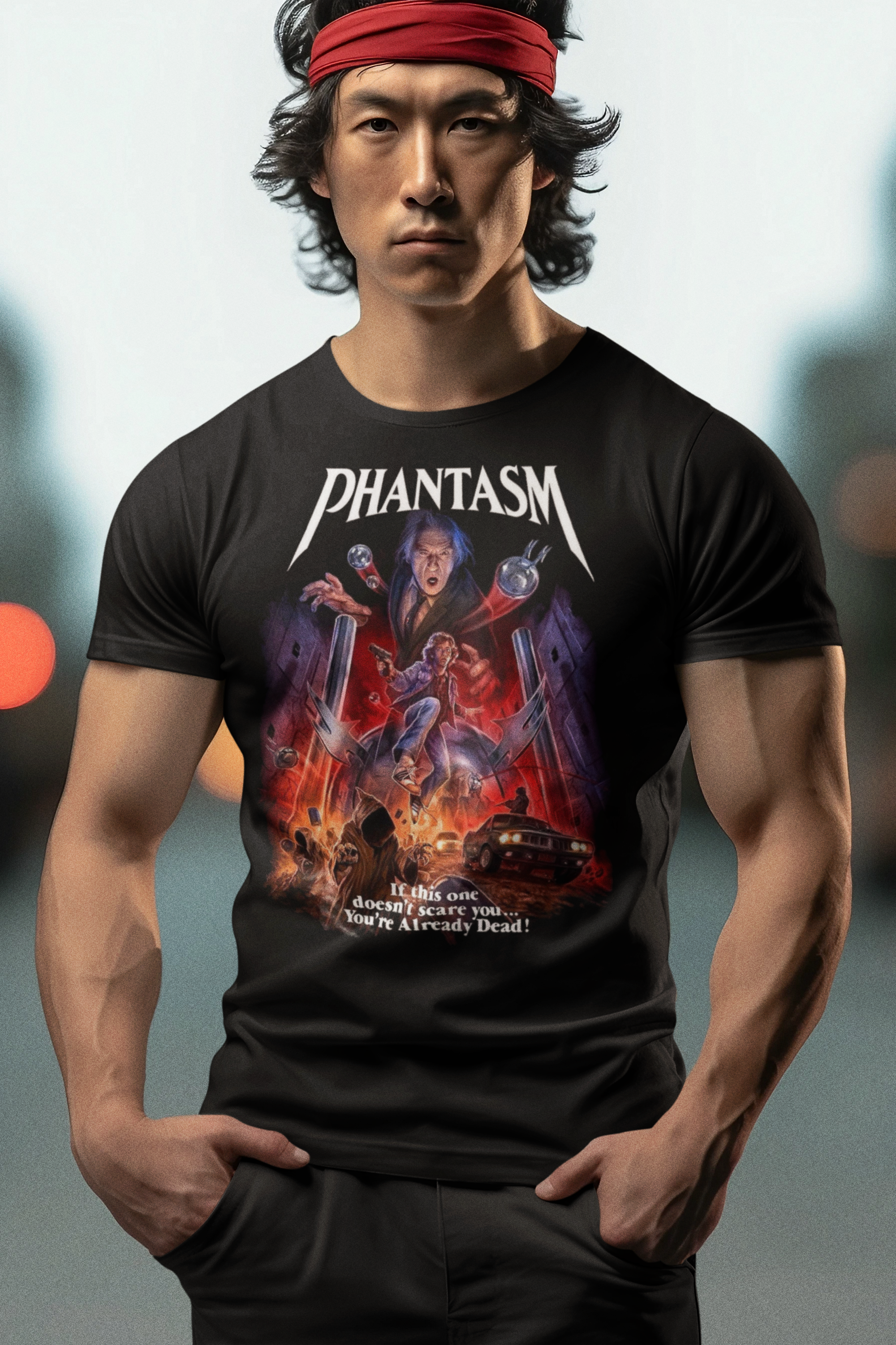 Phantasm Graphic T-Shirt | 1979 Tall Man Horror Movie Polyester Tee | RetroPunkDesign - Retro Punk Design 