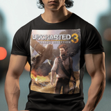 Uncharted 3: Drake’s Deception Graphic T-Shirt | PlayStation Adventure Game Tee | RetroPunkDesign