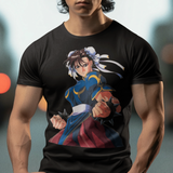 Chun-Li Street Fighter II Graphic T-Shirt  Retro Arcade Gaming Tee  90s Fighter Apparel  RetroPunkDesign