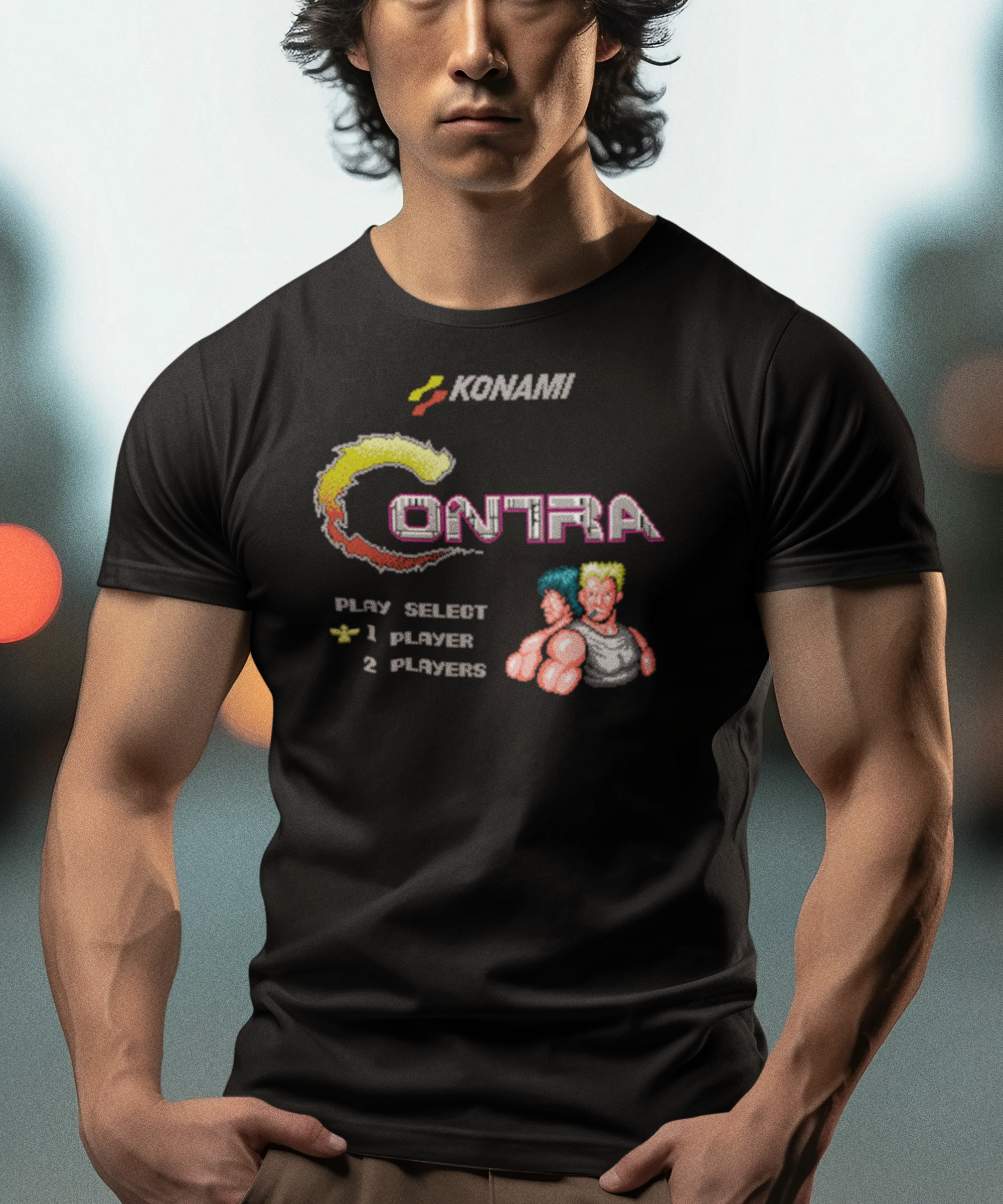 Contra Graphic Tee Retro NES - Retro Punk Design 
