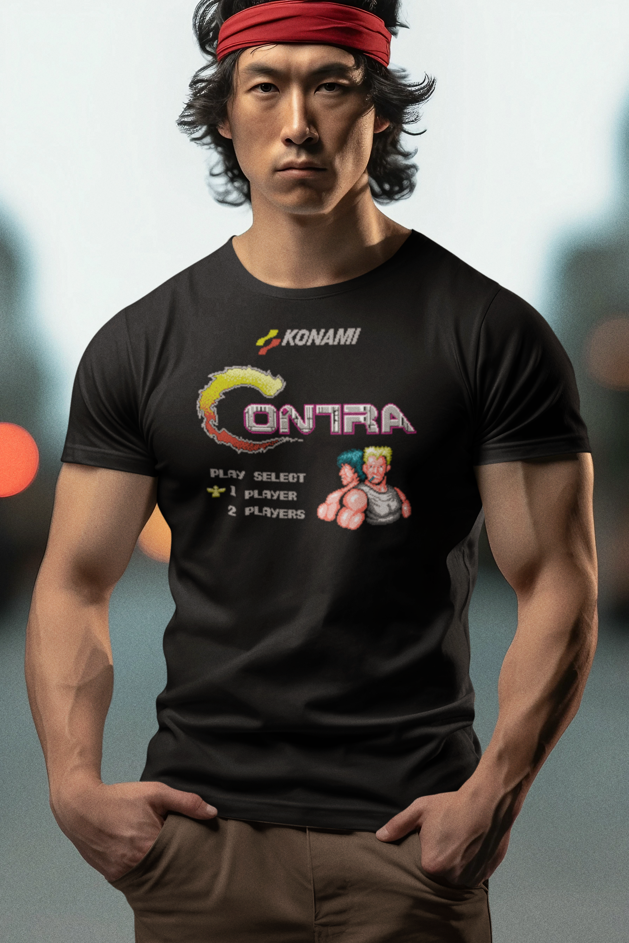 Contra Graphic Tee Retro NES - Retro Punk Design 