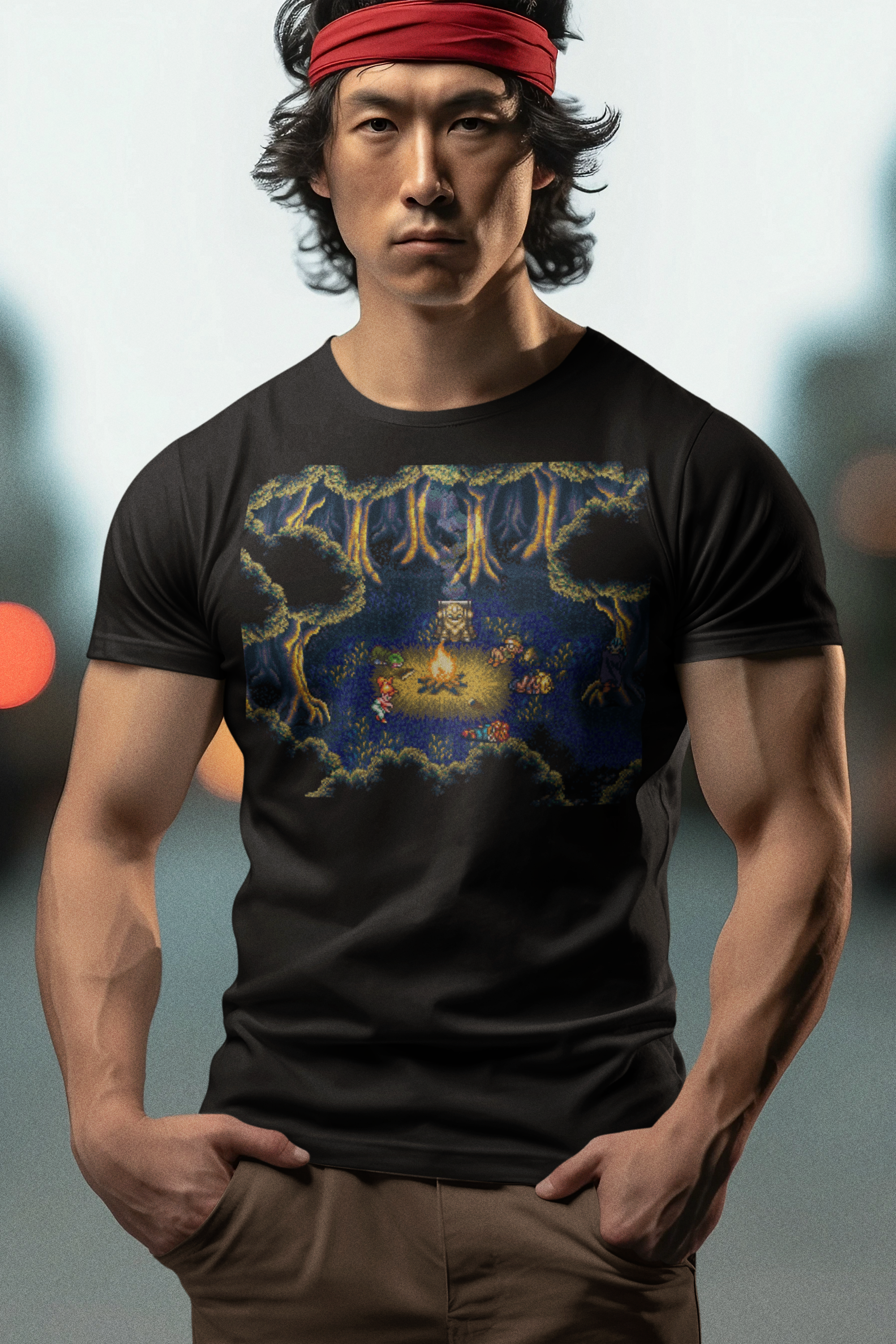 Chrono Trigger Fiona’s Forest Graphic T-Shirt | Retro SNES JRPG Fantasy Tee | RetroPunkDesign - Retro Punk Design 