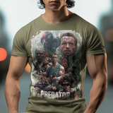 Predator 1987 Arnold Schwarzenegger Graphic T-Shirt | Retro Sci-Fi Action Movie Tee | RetroPunkDesign