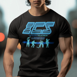 The Running Man 1987 ICS Arnold Schwarzenegger Graphic T-Shirt | Retro 80s Action Movie Tee | RetroPunkDesign