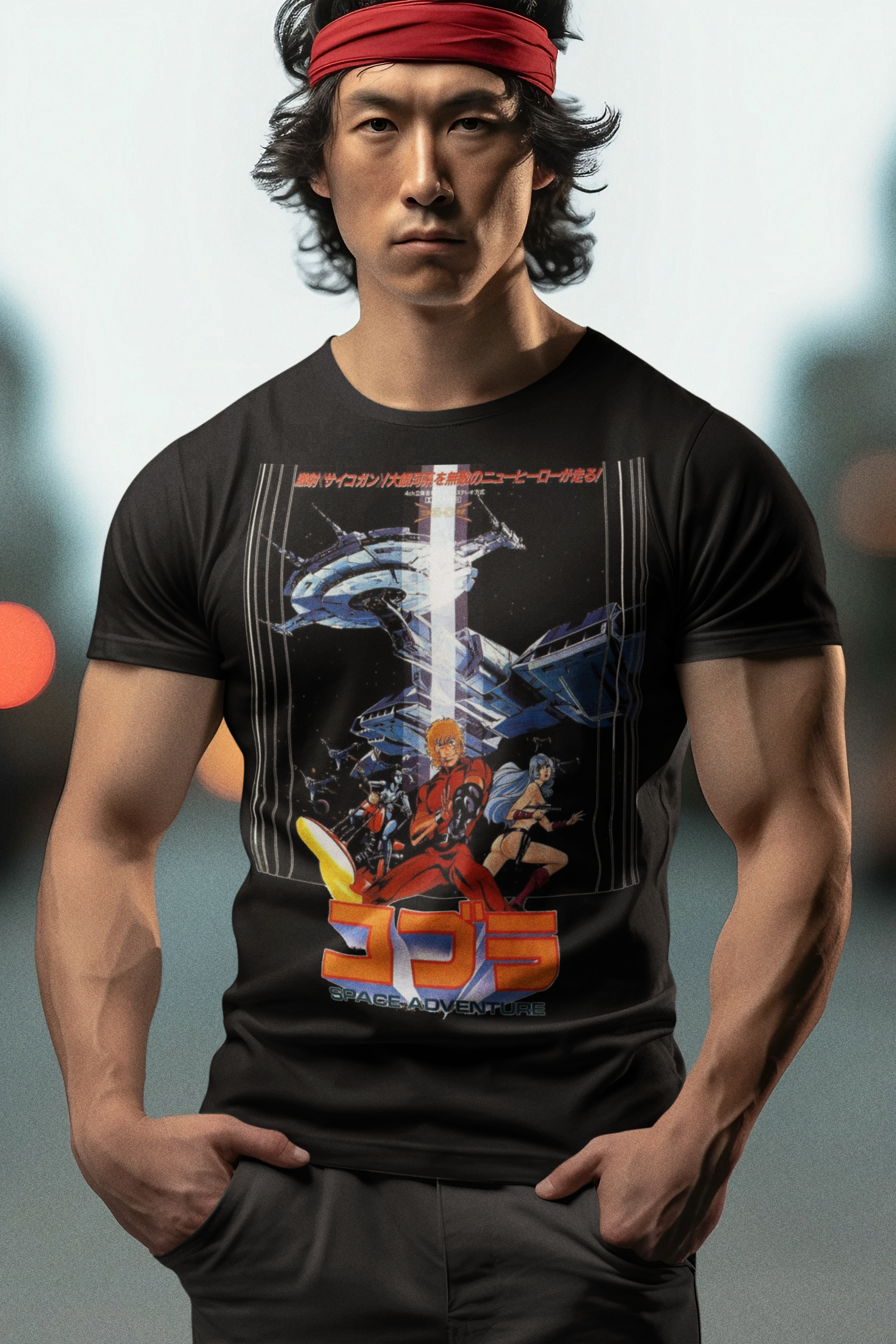 Space Adventure Cobra Graphic T-Shirt Retro Anime Sci - Retro Punk Design 