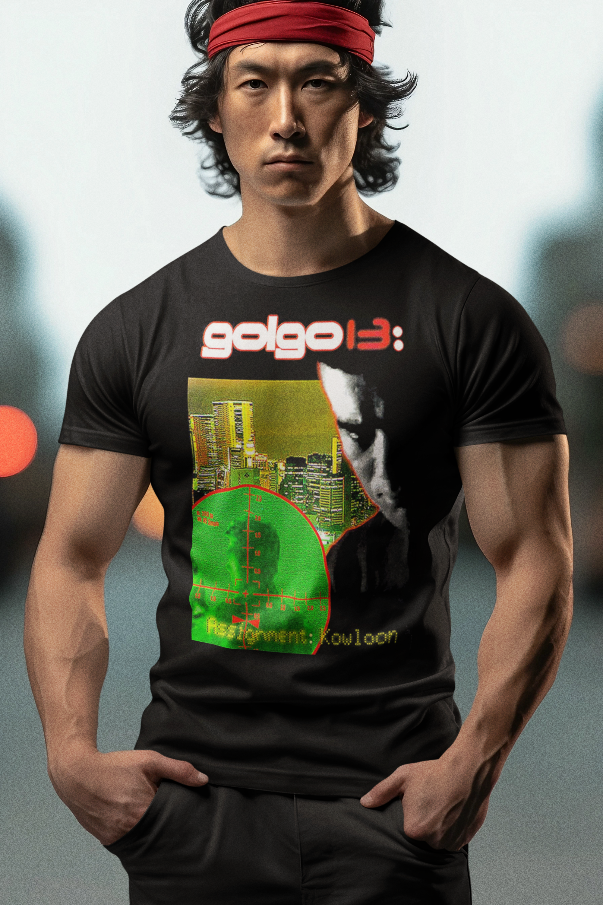 Golgo 13: Assignment Kowloon  Sonny Chiba Graphic Tee Retro Anime Action Shirt - Retro Punk Design 