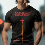 Cowboy Bebop Spike Spiegel Graphic T-Shirt | Retro Anime Sci-Fi Polyester Tee | RetroPunkDesign - Retro Punk Design 
