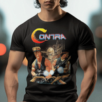 Contra NES Graphic T-Shirt | Retro Run and Gun 8-Bit Gaming Tee | RetroPunkDesign - Retro Punk Design 