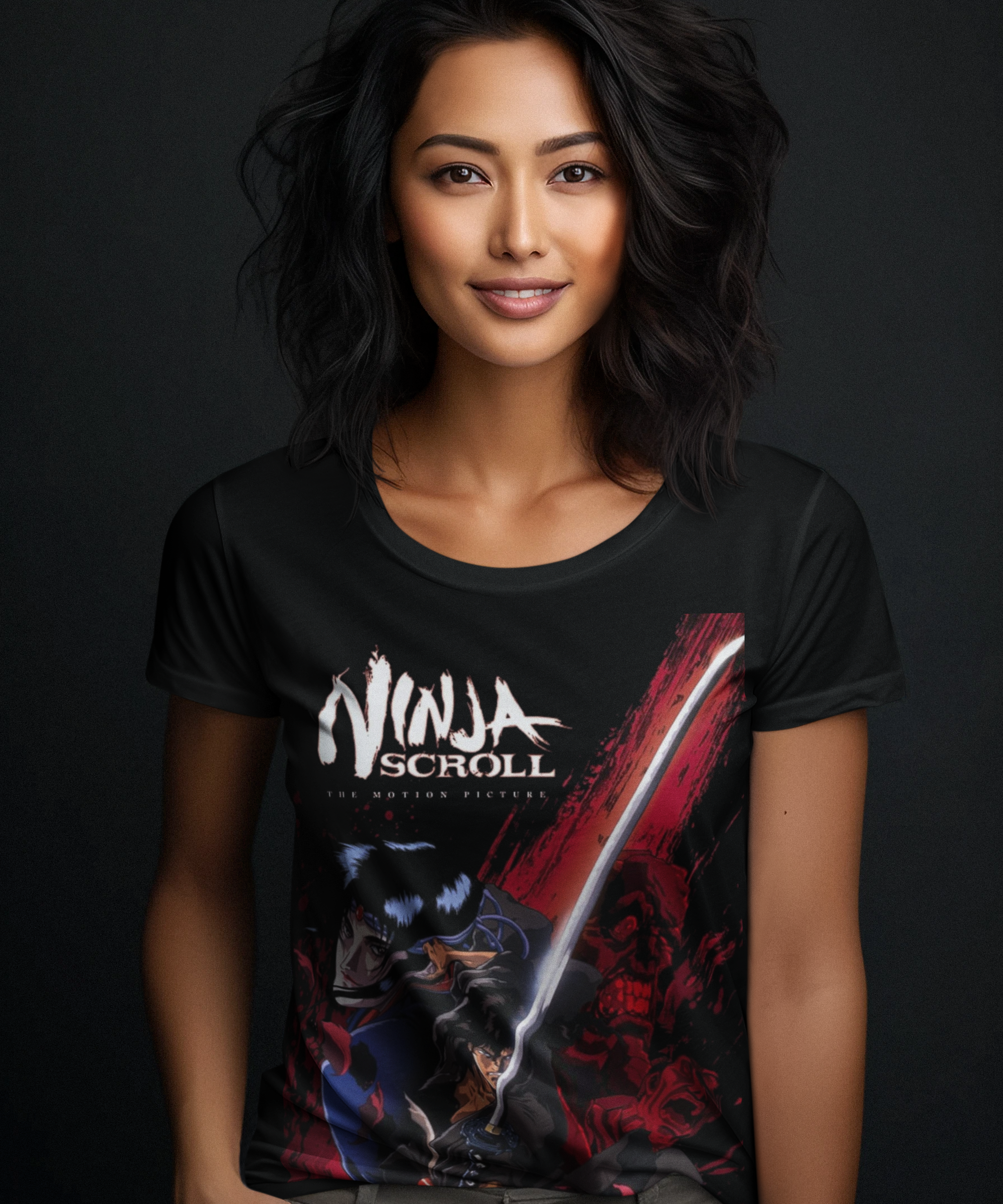 Ninja Scroll Retro Graphic T-Shirt | 1993 Anime Action Polyester Tee | RetroPunkDesign