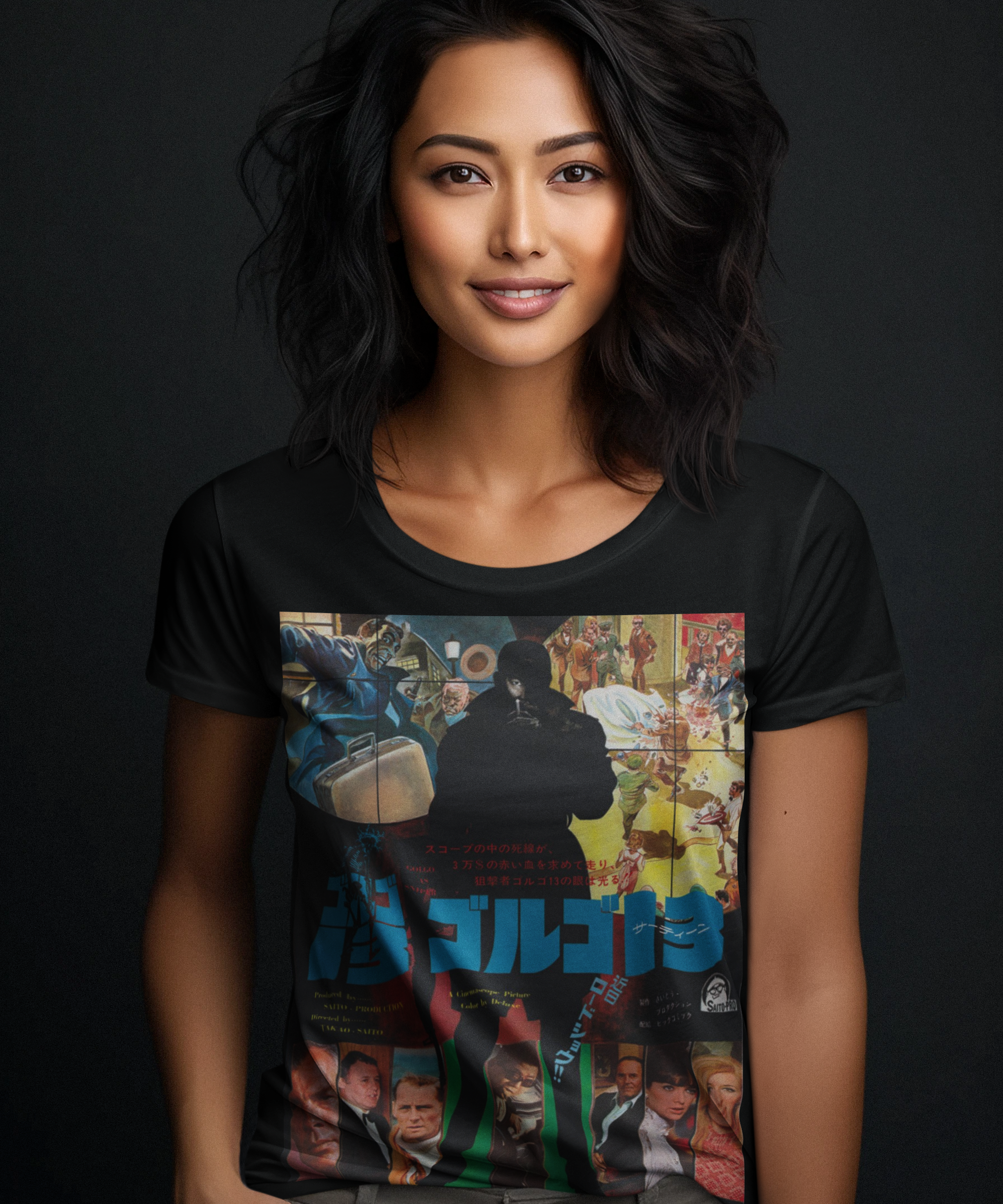 Golgo 13 Graphic Tee - Retro Punk Design 